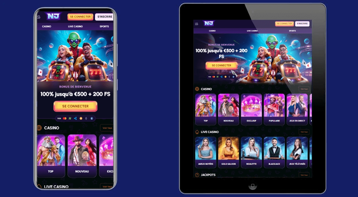 Jouez sur le casino mobile Nova Jackpot