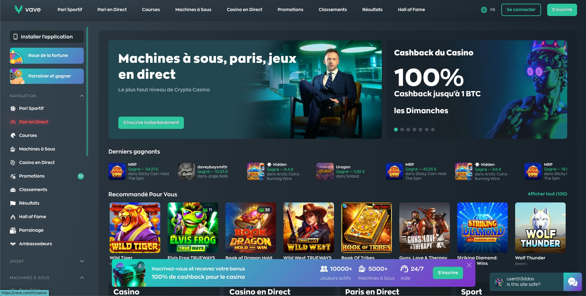 Presentation sur le casino en ligne Vav