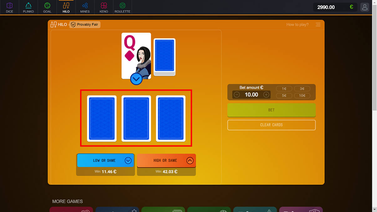 image de présentation tirage du mini-jeu Hilo