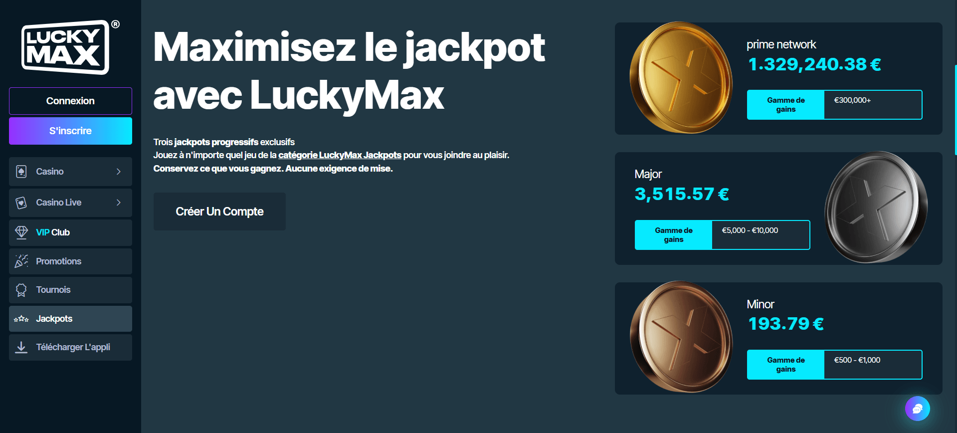 LuckyMax Jackpots