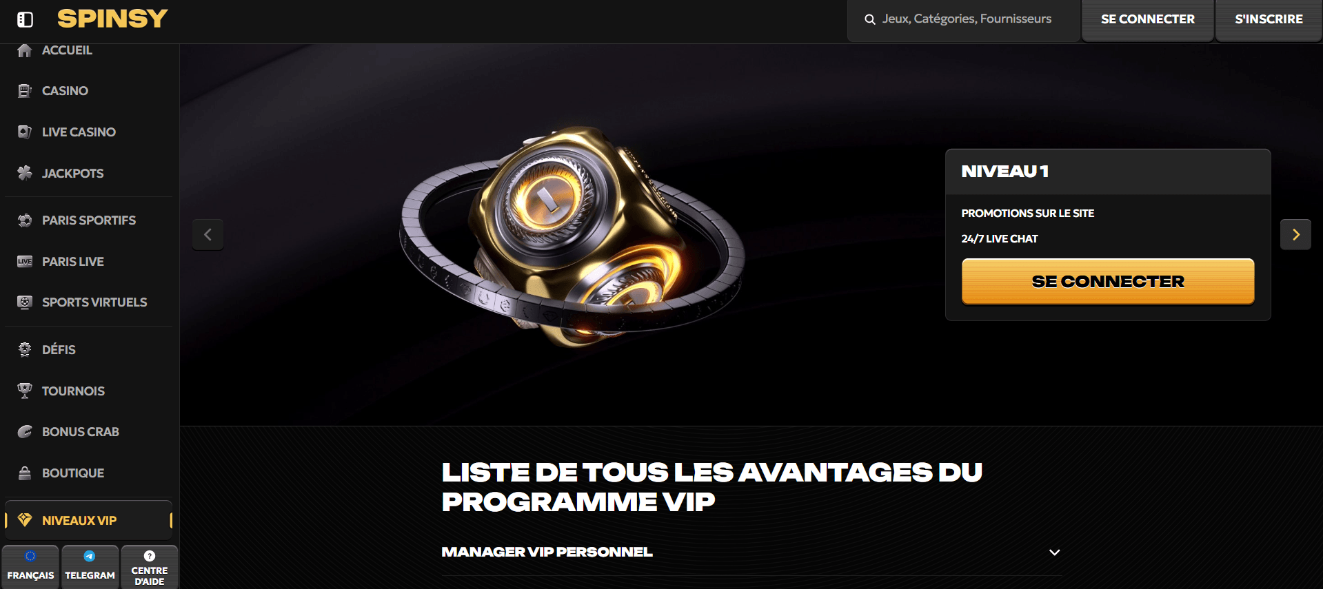 programme vip casino spinsy