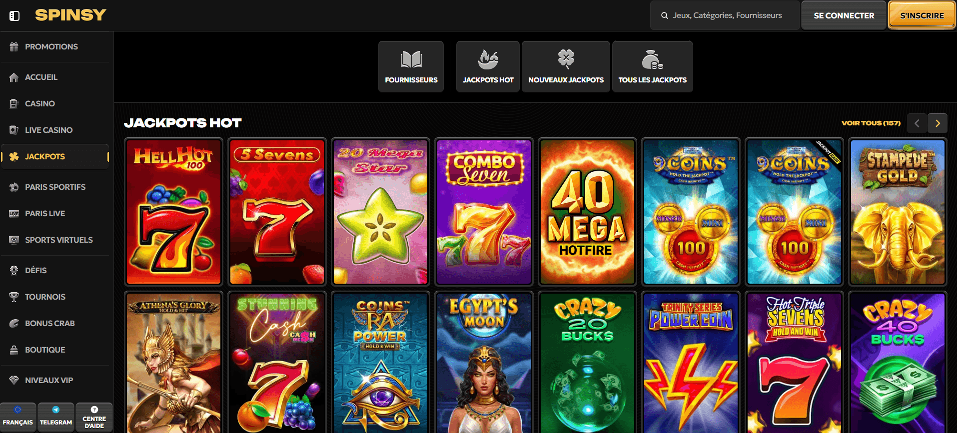 jackpots casino spinsy