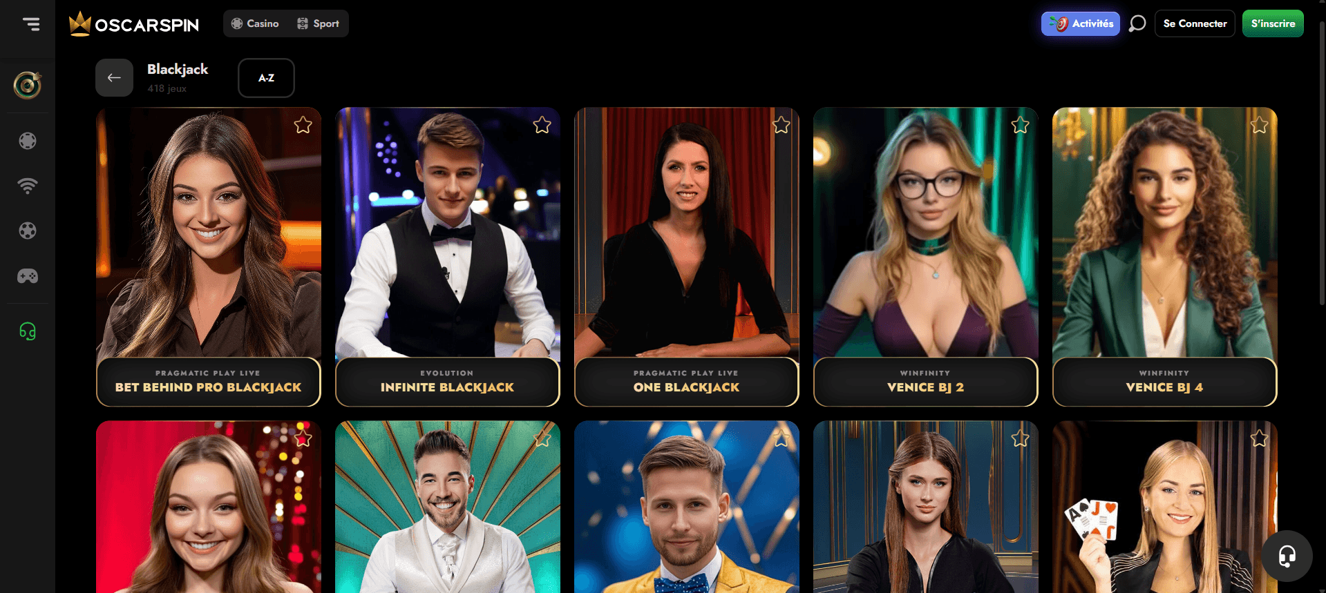 jeux de table oscarspin casino