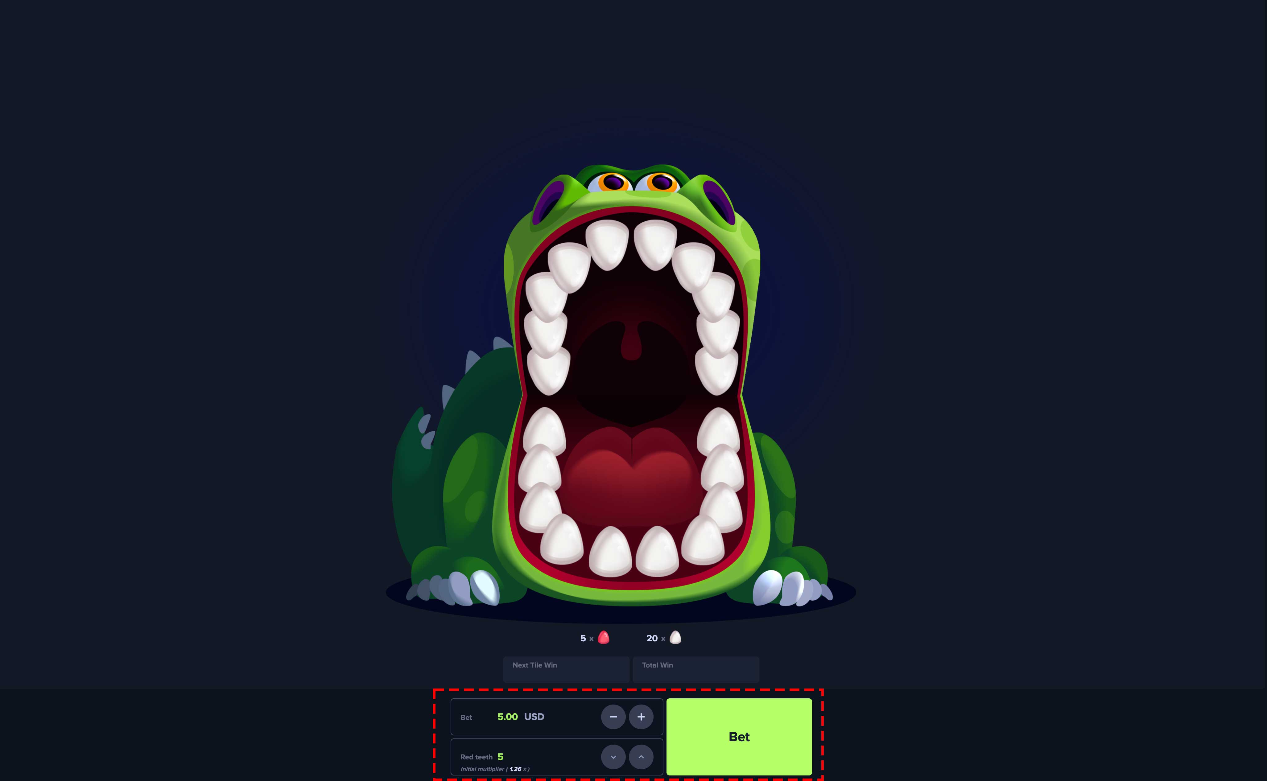 Choisir une mise sur Croco Dino
