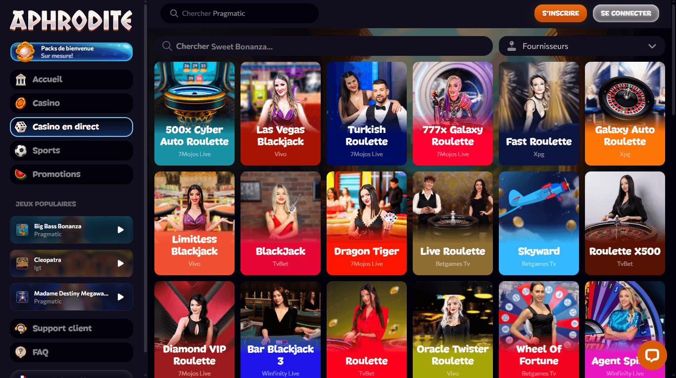 Live Casino Aphrodite