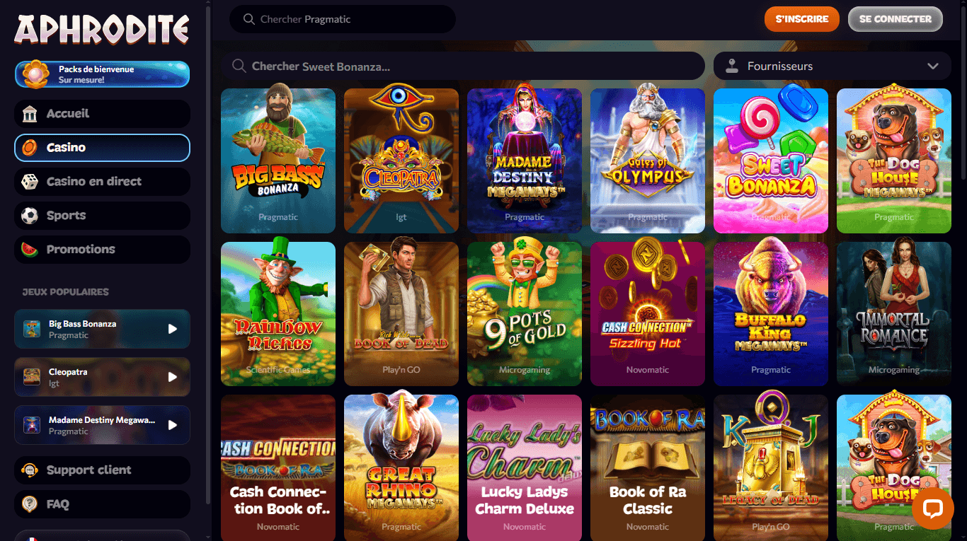 Machines à sous Aphrodite casino