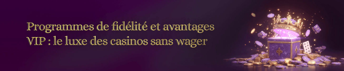 programmes de fidélité et avantages VIP sur casino sans wager